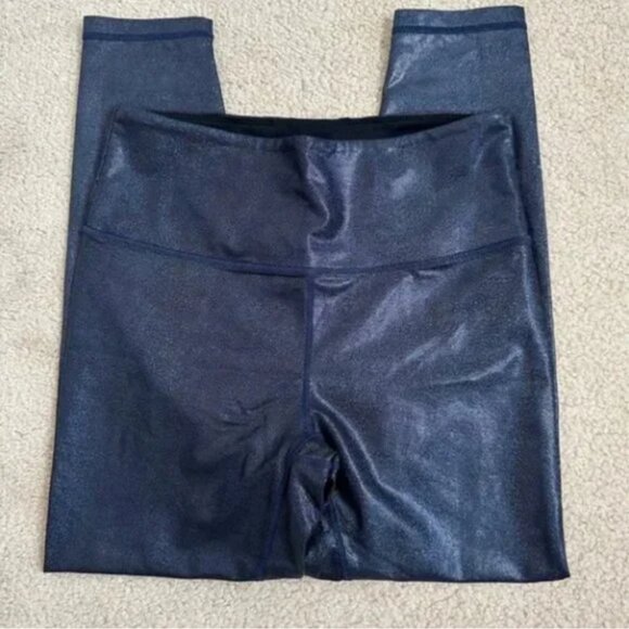 Zyia Active Navy Metallic Plus Light N Tight Leggings Size 8-10 - Picture 4 of 8